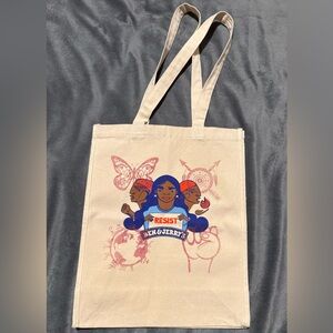 Favianna Rodriguez designed cream tote bag - from 2018 Resist Rally in DC